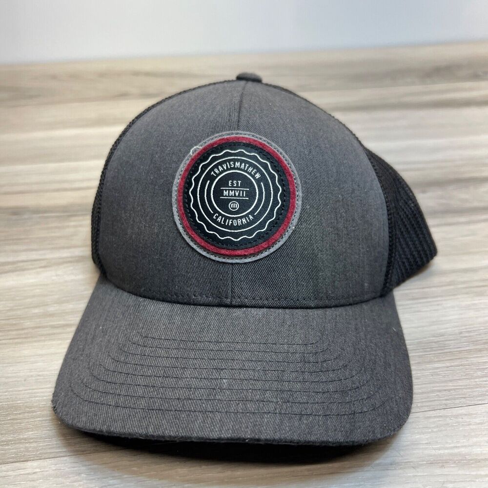 Travis‎ Mathew Snapback Mesh Hat Black One Size Embroidered Flexfit 110